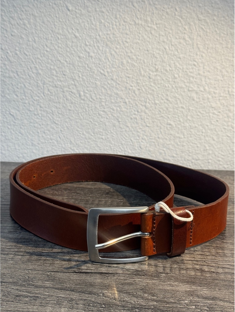 H&M Men’s Genuine Leather Brown Belt Size M Made in Sweden 34-38”